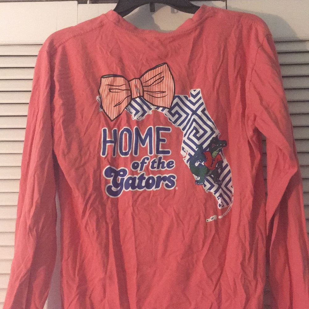salmon gator t-shirt